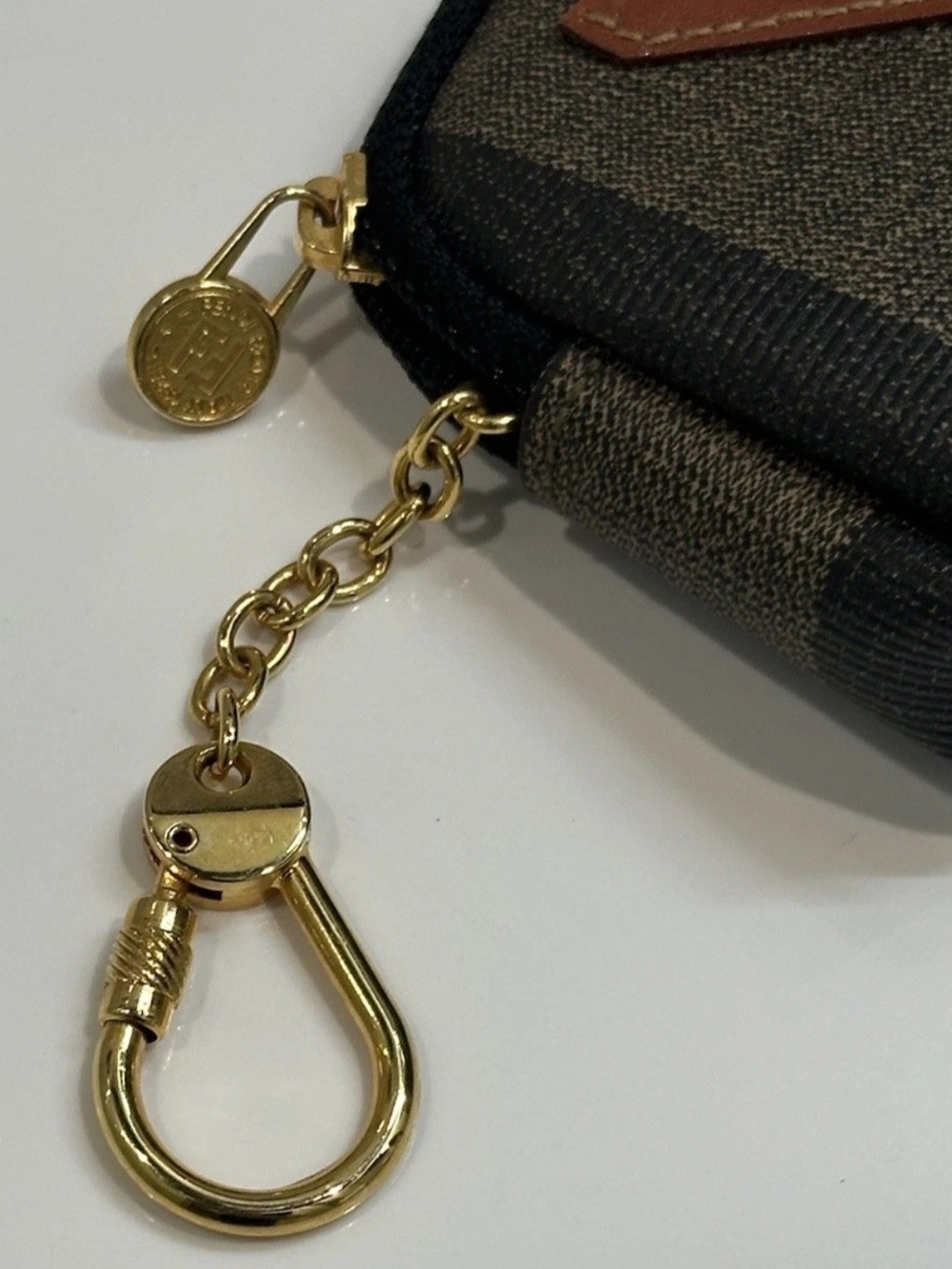 Fendi Vintage Stripe Coin Purse With Gold Clip - Picture 2 of 11